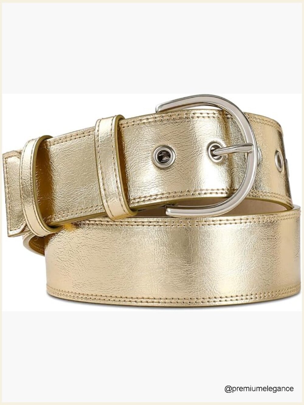 Faux Leather Waist Belt for Jeans Pants, Wide Rectangular Buckle